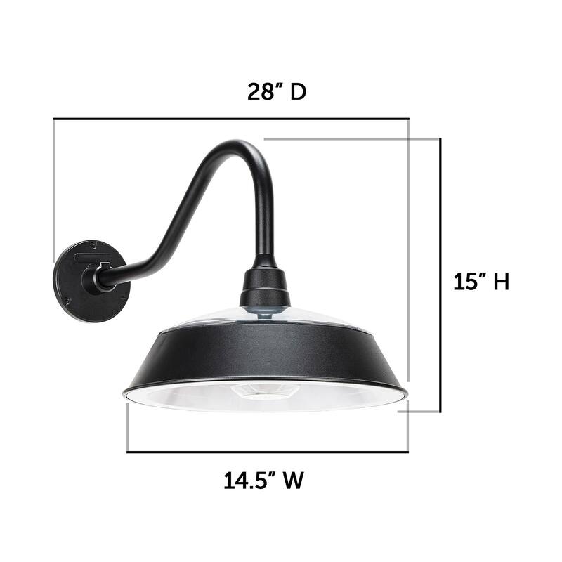 Cottage Modern Black 250 Lumens Solar Wall Sconce Barn Light