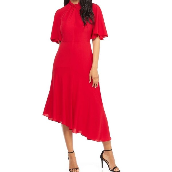 maggy london asymmetrical sheath dress