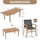 preview thumbnail 6 of 14, 9-Piece Extendable Patio Dining Set with Acacia Wood Table & 6 Breathable Mesh Chairs, Outdoor Furniture Set
