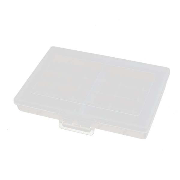 120mmx86mmx20mm Transparent Storage Case Hard Plastic Battery Holder Organizer