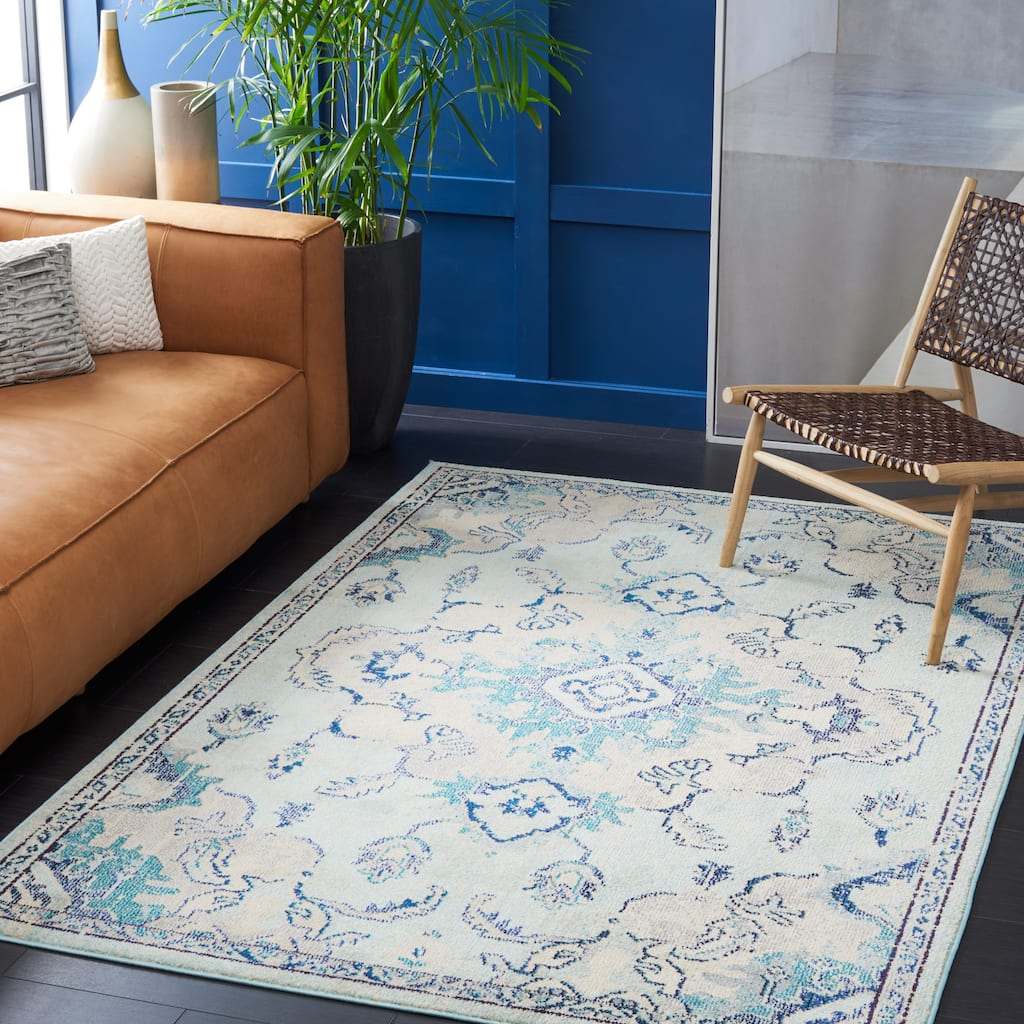 SAFAVIEH, Madison Lorrayne Boho Medallion Distressed Rug - 9' x 12'