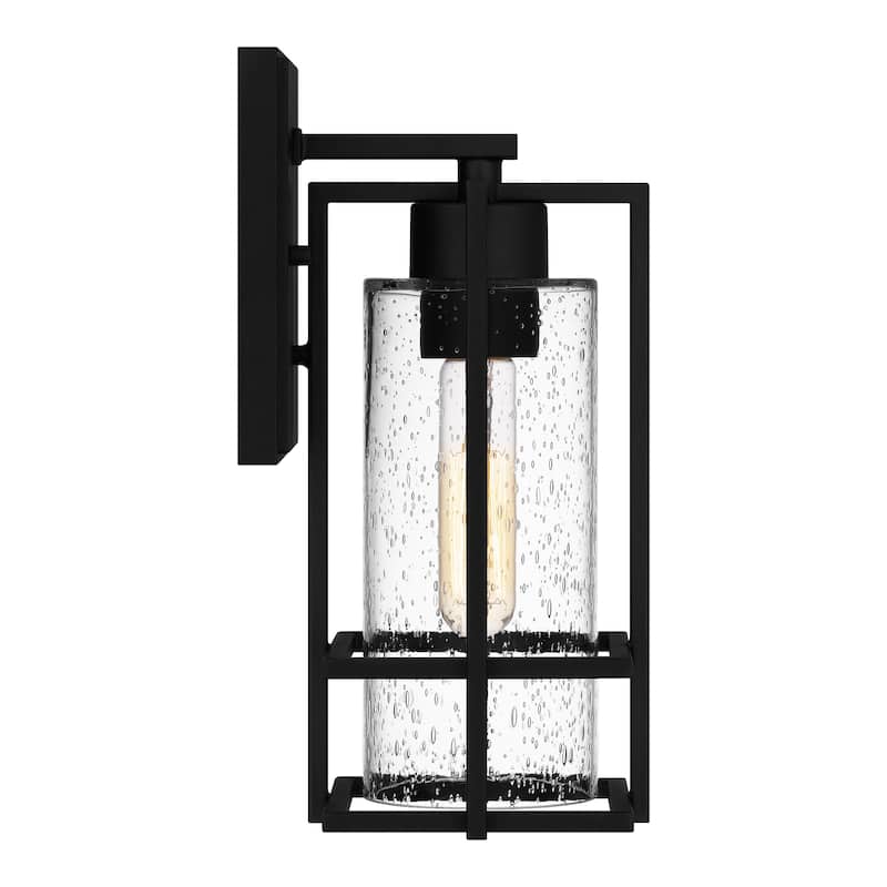 Damien 1-Light Earth Black Outdoor Wall Lantern