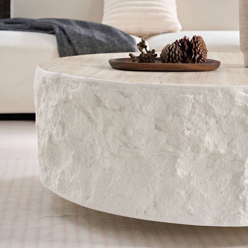GDF Studio - Marwick Modern Round Fiberglass Coffee Table