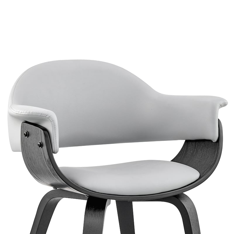 Adalyn Mid Century Modern Faux Leather and Wood Upholstered Dining Chair