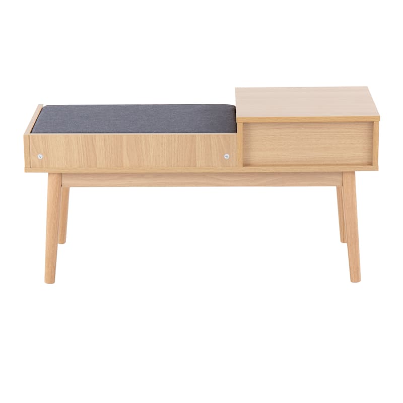Carson Carrington Phoebe Upholstered Bench with Pull-Out Drawer