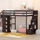 preview thumbnail 16 of 40, Twin Size Loft Bed with 4 Storage Drawers and Stairs