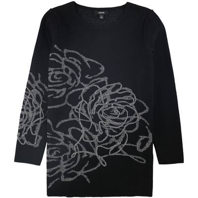 Alfani Womens Abstract-Print Pullover Sweater