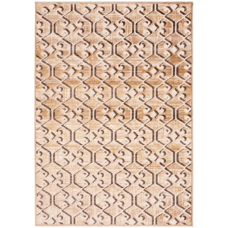 SAFAVIEH Paradise Lesta Modern Viscose Rug - 4' x 5'7" - Taupe/Multi