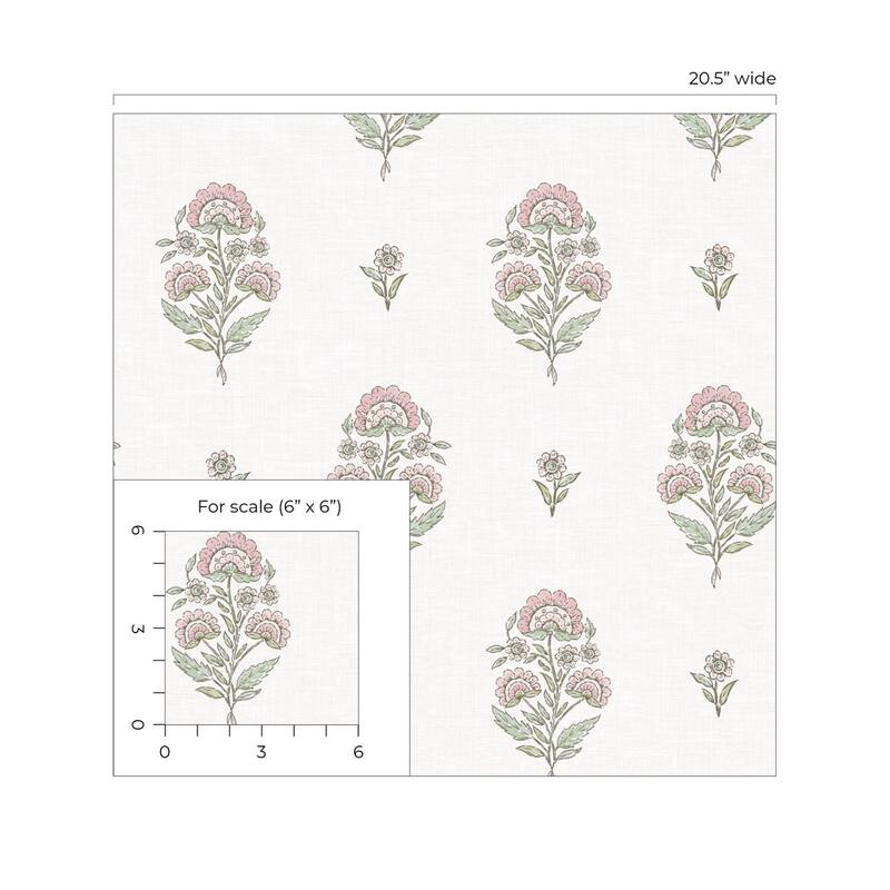 NextWall Floral Spot Peel and Stick Wallpaper
