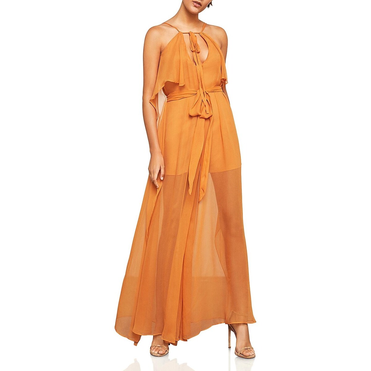 bcbg orange jumpsuit