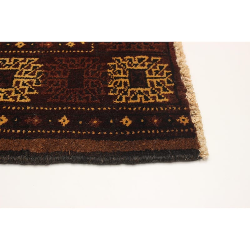 ECARPETGALLERY Hand-knotted Teimani Brown Wool Rug - 3'5 x 4'3
