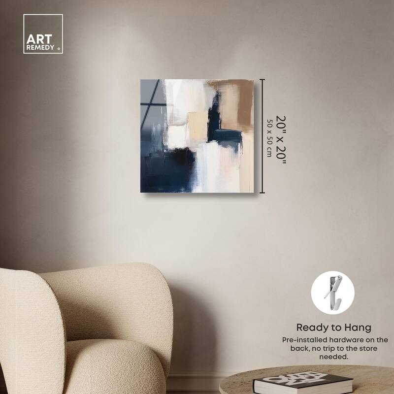 Blue Mood Depth I Acrylic by Art Remedy, Ready to Hang