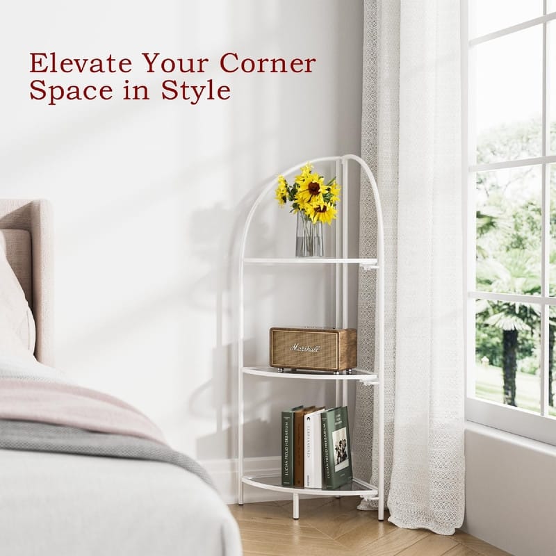 Metal Corner Plant Stand - 14.2"D x 13.8"W x 43.3"H