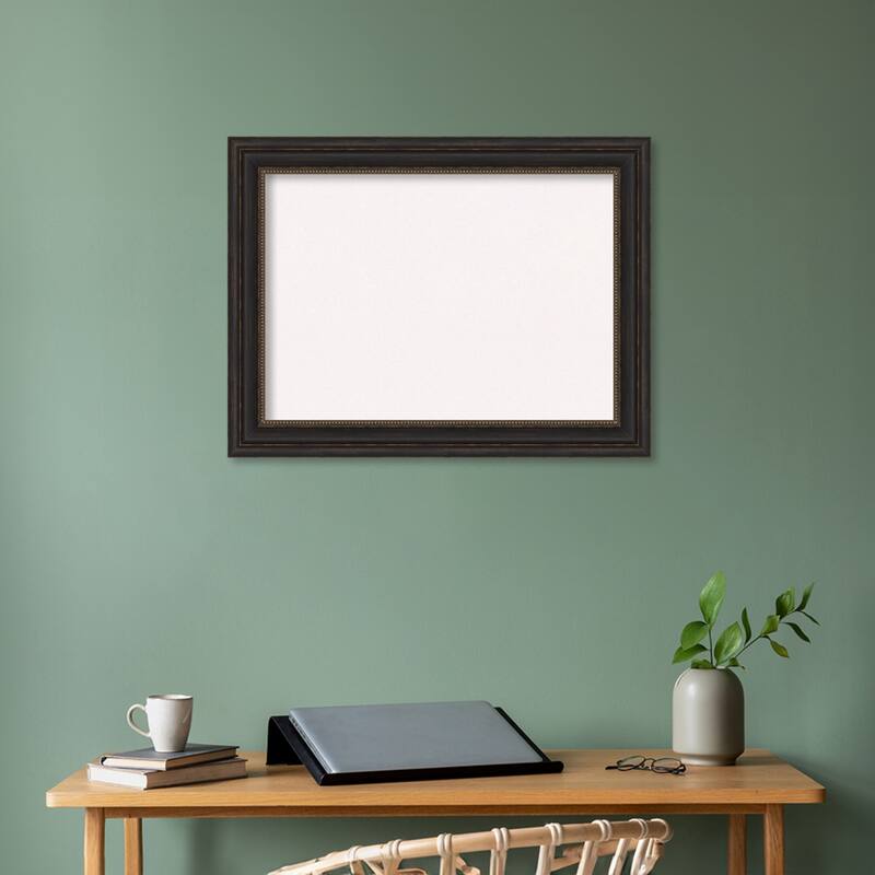 Accent Bronze Framed White Bulletin Board, Organization Board, Pin Board
