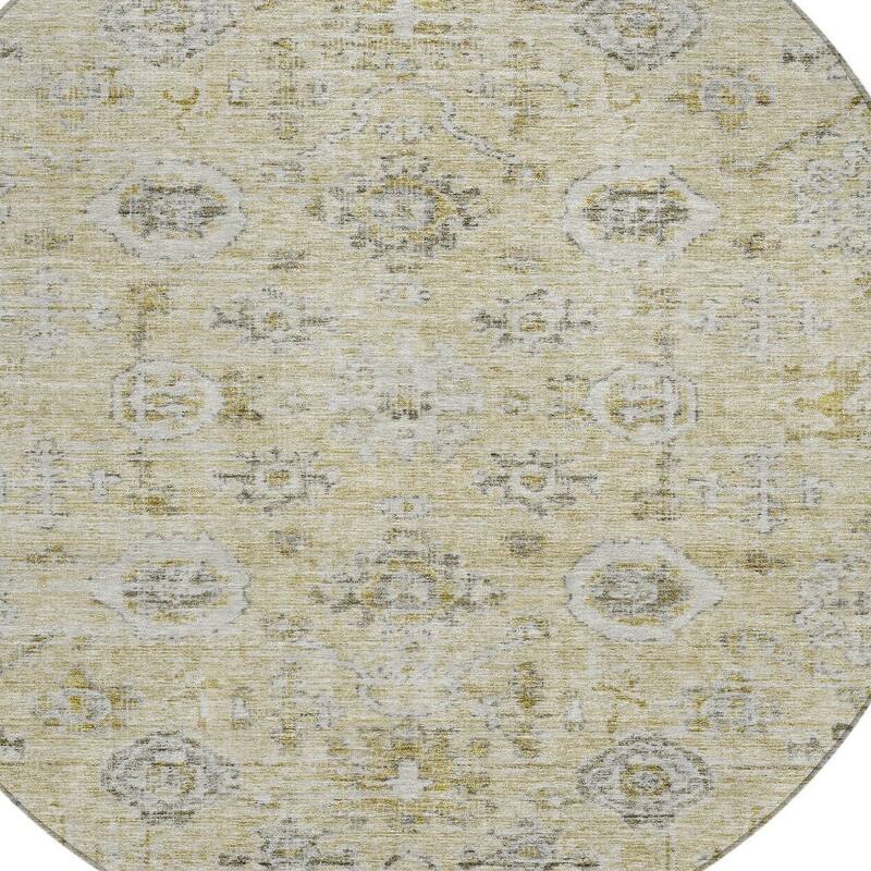 HomeRoots Damask Traditional Rectangle Outdoor Rug