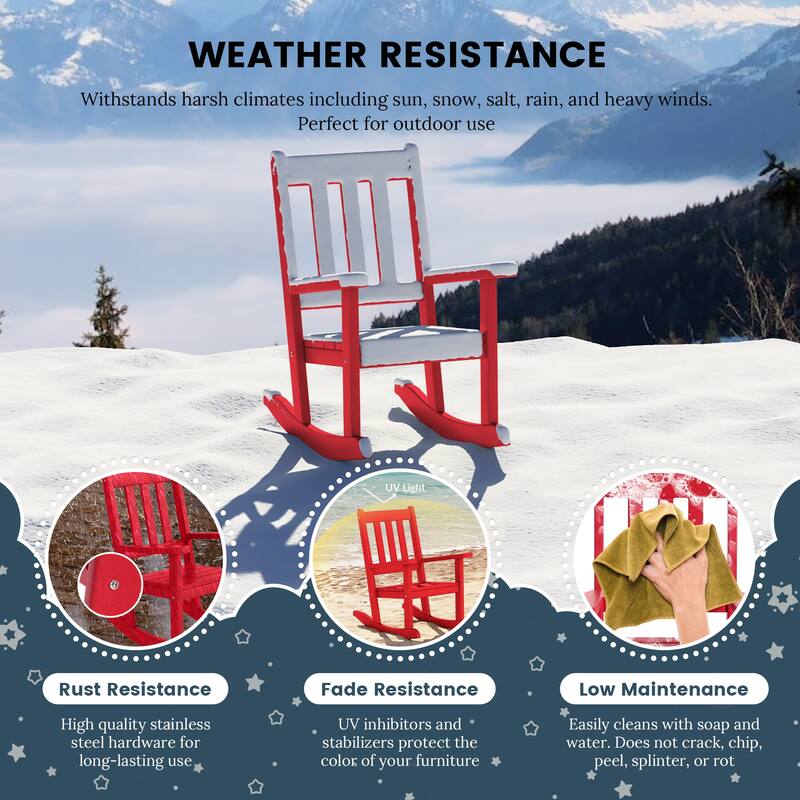 Laguna Kids Outdoor Poly Rocking Chair (Set of 2)