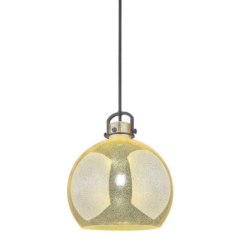 Innovations Lighting 410-1SL-21-18 Newton Sphere Pendant Newton Sphere - Matte Black / Mercury