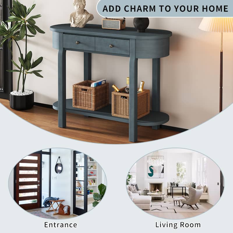 Elegant Retro Console Table for Entryways