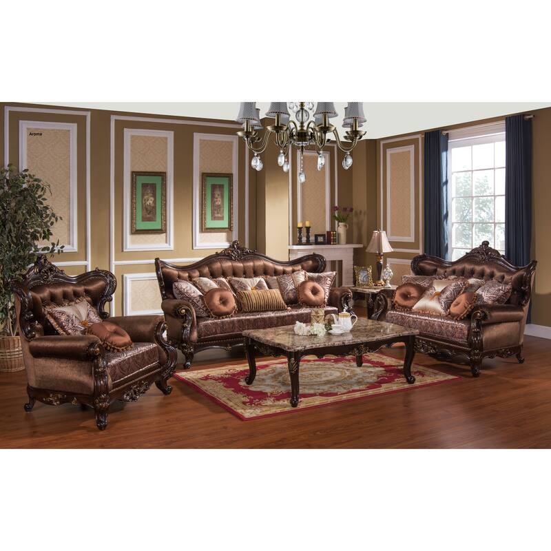 Aroma Rich Cherry Living Room Set