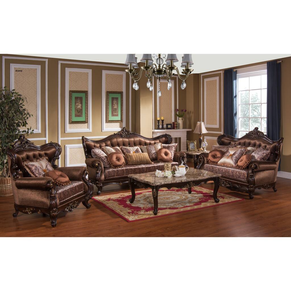 Aroma Rich Cherry Living Room Set