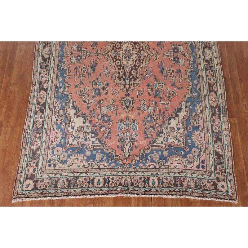 Hamedan Persian Vintage Area Rug Handmade Wool Carpet - 6'6"x 10'0"