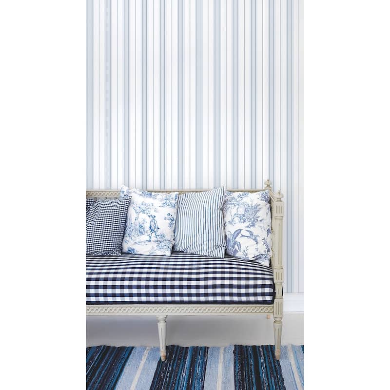 Galerie Wallcoverings Smart Stripes 2 Slim Stripe Vinyl on Non-Woven Matte Wallpaper Roll