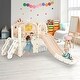 preview thumbnail 17 of 30, Kids Slide Playset Structure 7 in 1 with Slide and Basketball Hoop Pink