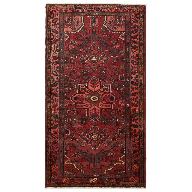 ECARPETGALLERY Hand-knotted Andelz Red Wool Rug - 3'7 x 6'7
