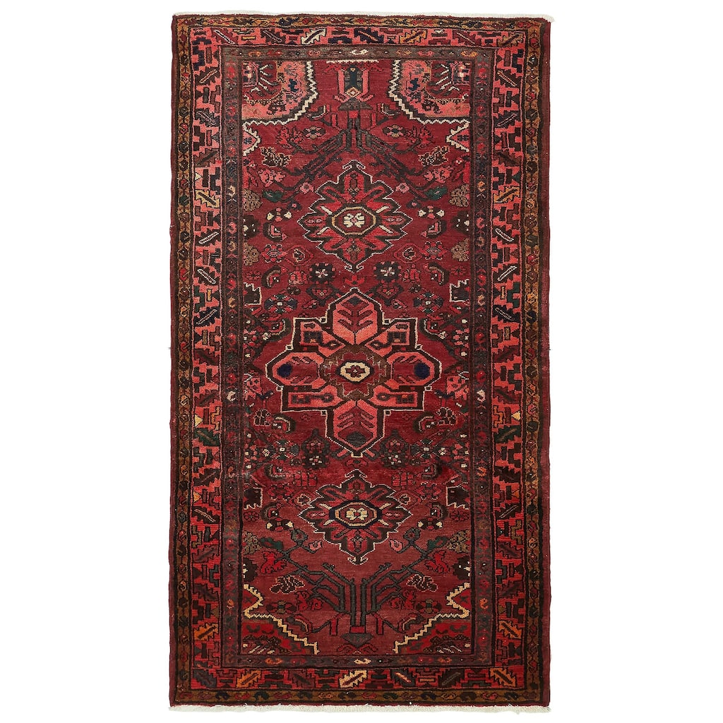 ECARPETGALLERY Hand-knotted Andelz Red Wool Rug - 3'7 x 6'7