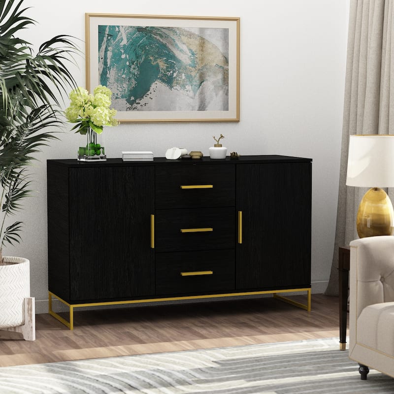 47" Sideboards and Buffets with Storage Storage Cabinet Credenza - 47"L - Black