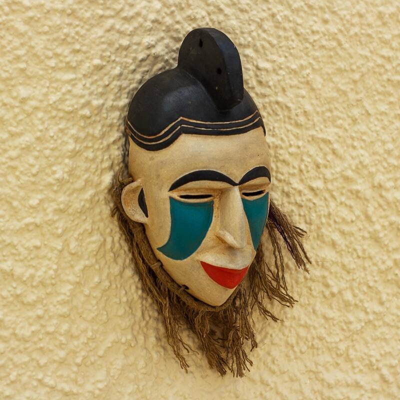 Novica Handmade Miniature Igbo African Wood Mask