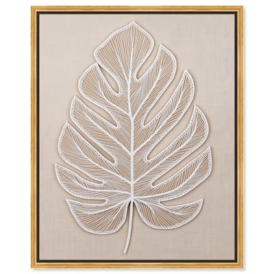 Linen Leaf II Canvas by Art Remedy