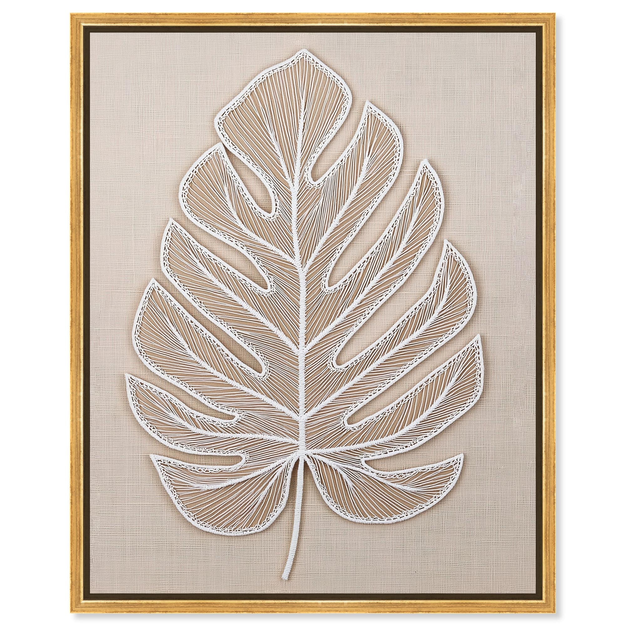 Linen Leaf II Canvas by Art Remedy