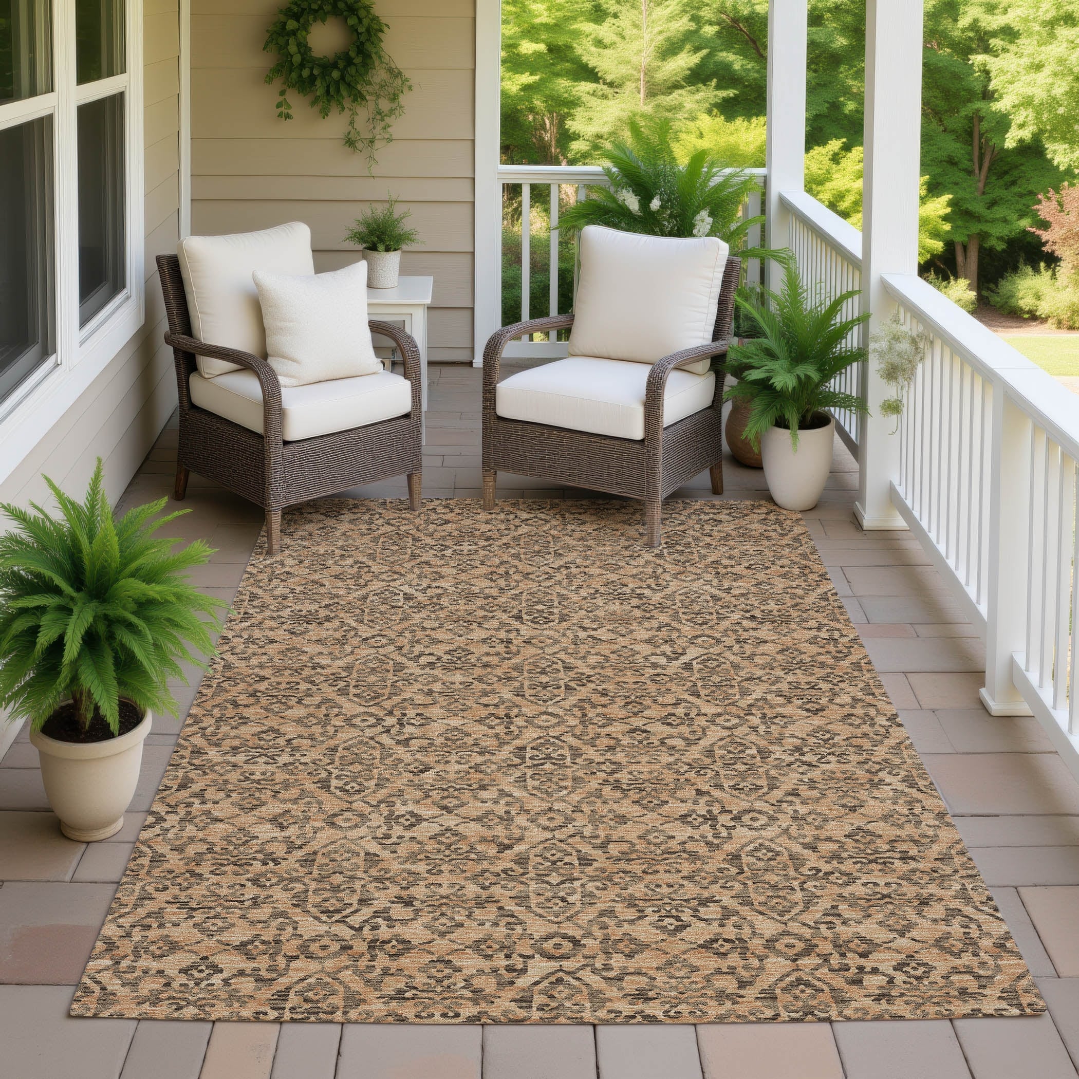 Machine Washable Indoor/ Outdoor Transitional Payson Chantille Rug