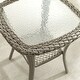 preview thumbnail 9 of 13, Corvus Salerno Outdoor 22-inch Wicker Glass Table