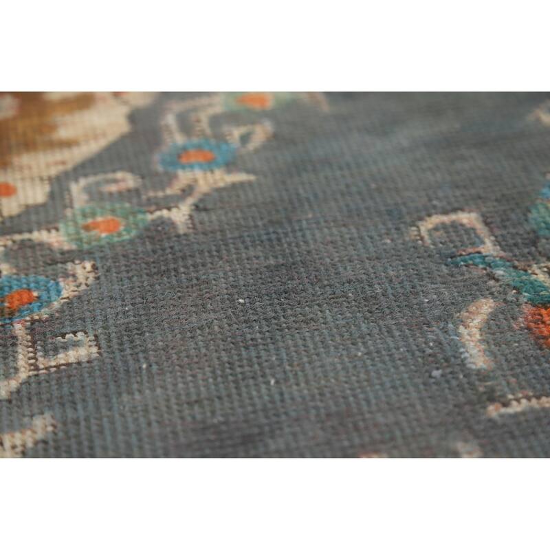 Hand Knotted Oriental 100% Wool Carpet Traditional Medallion Navy Blue & Blues Tabriz Area Rug - 5' 7'' X 4' 3''