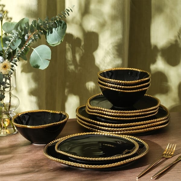 Christian Siriano Akoya Porcelain Dinnerware Set - Bed Bath & Beyond