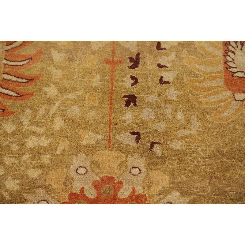 Floral Tabriz Oriental Large Rug Hand-Knotted Wool Carpet - 12'2"x 17'10"