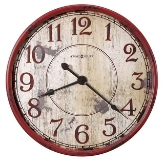 Howard Miller Back 40 Red 32-Inch Oversized Farmhouse Wall Clock