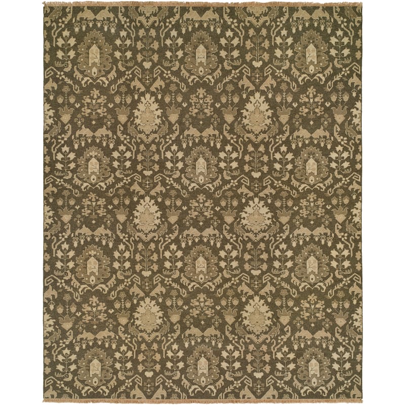 Traditional Multi-Colored Flatweave Wool Area Rug - 12' x 15' - Multi-Colored