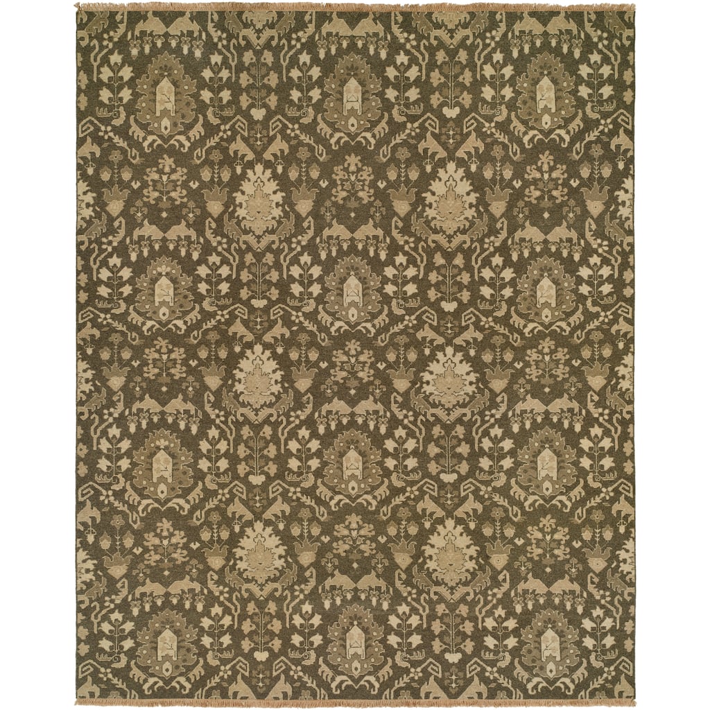 Traditional Multi-Colored Flatweave Wool Area Rug