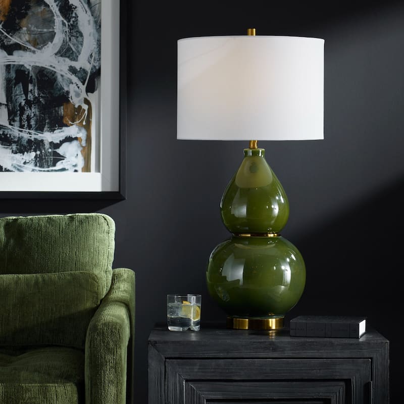 Gourd Shaped Ceramic Table Lamp - 30.5"