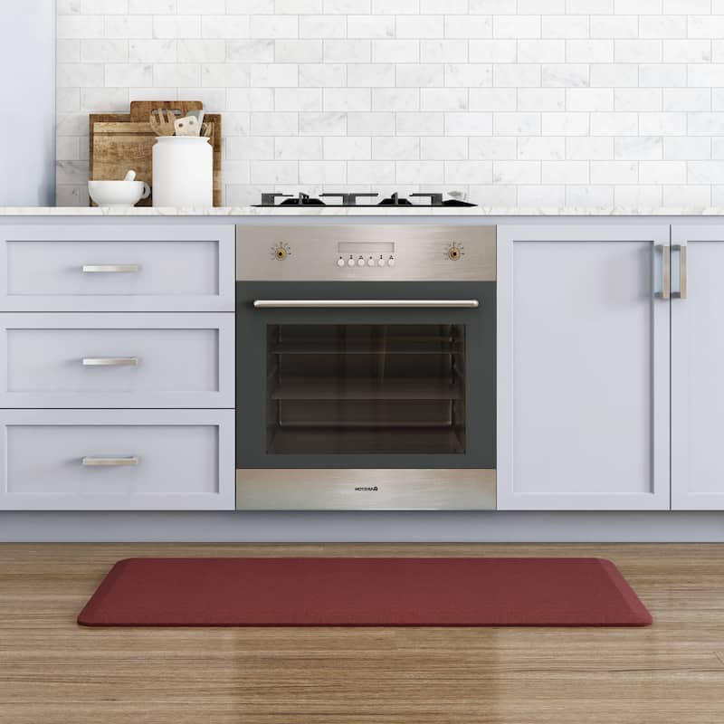 Designer Comfort Grasscloth Anti-Fatigue Kitchen Mat