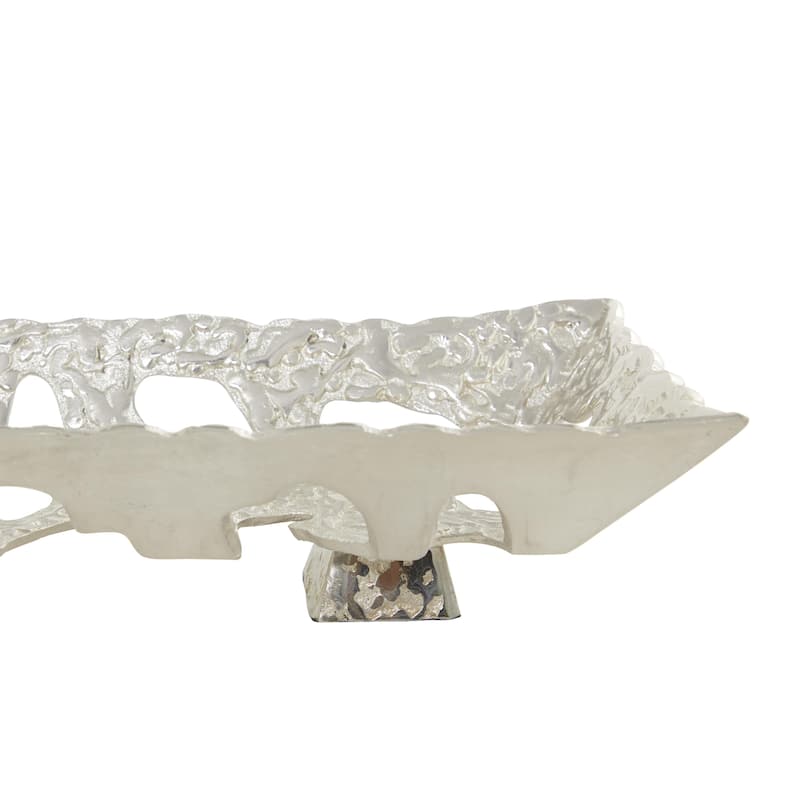 Aluminum Metal Living Room Decor Tray - Set of 2 Silver or Gold - Roche River Decor