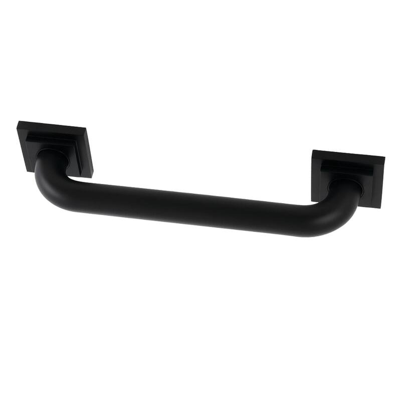Kingston Brass Claremont 12-Inch x 1-1/4-Inch O.D Grab Bar - Matte Black