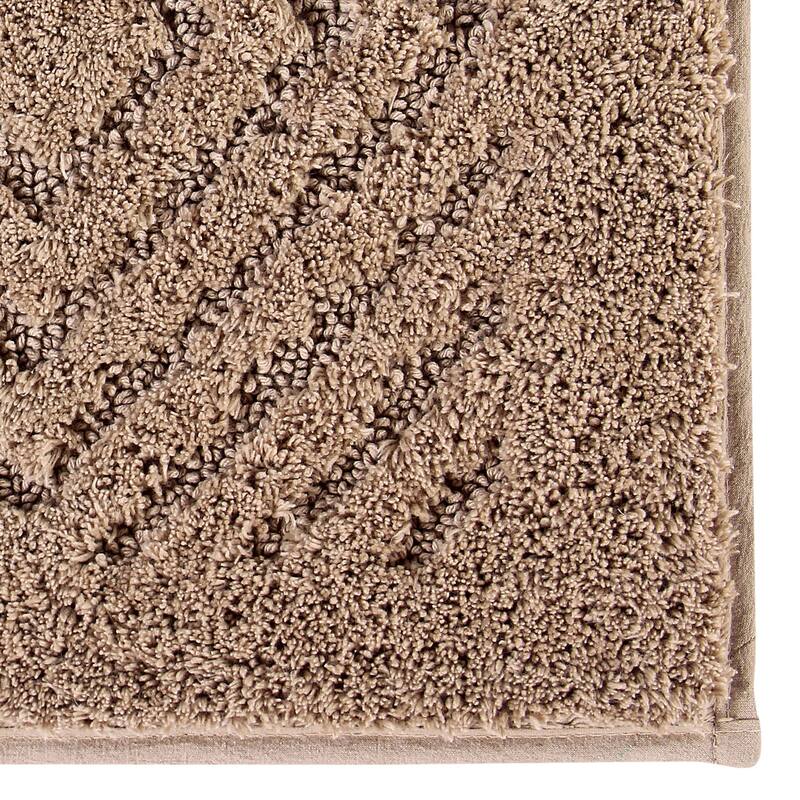 Better Trends Bath Rug 100% Cotton Tufted Soft & Plush Water Absorbent Bathroom Rugs for Shower, Sink Bath Mats Trier Collection