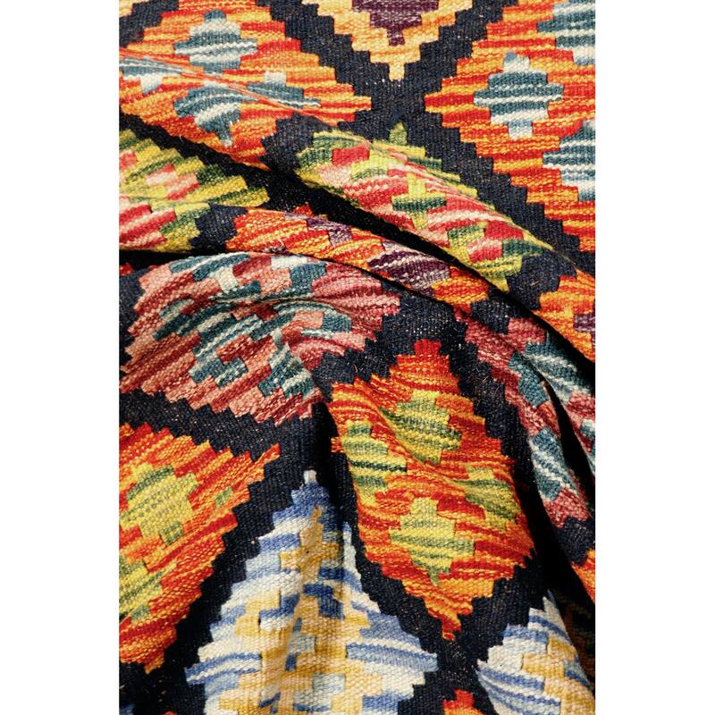 Pasargad Home Kilim Reversible Wool Multicolor Area Rug - 8' 6'' X 11' 4''