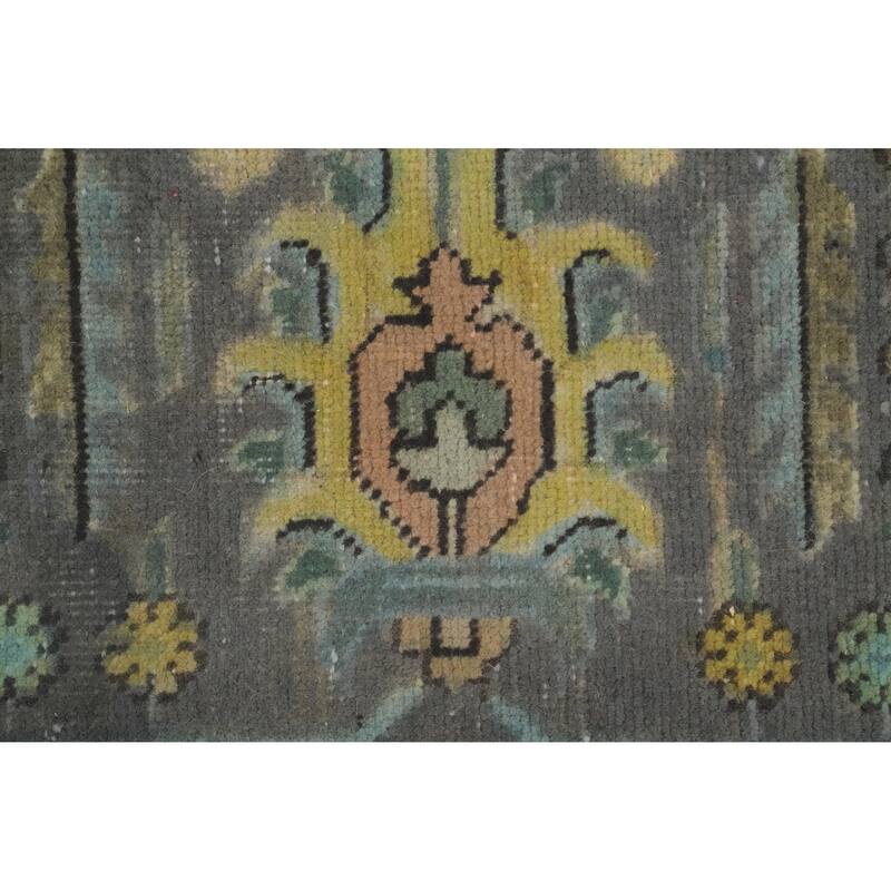 Hand Knotted Oriental 100% Wool Carpet Traditional Floral Coral Tabriz Area Rug - 12' 8'' X 9' 7''