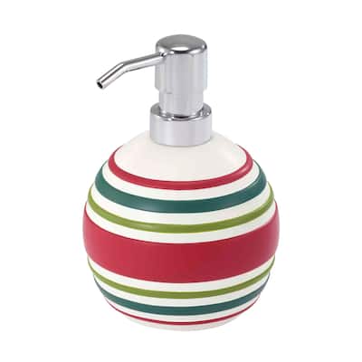 Izod Ornament Lotion Dispenser - Red/Green - Lotion Dispenser