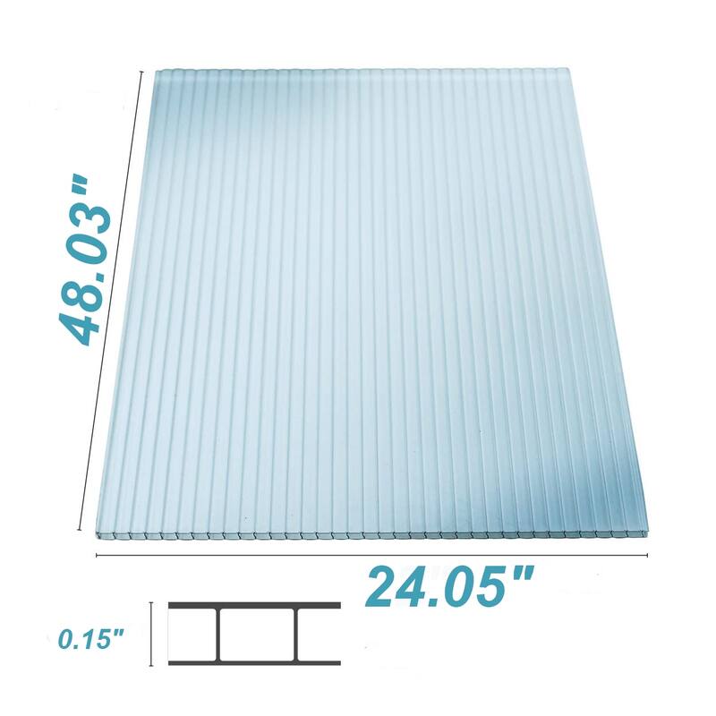 GDFStudio - Kendricks Panel Twin Wall Waterproof UV Protected Reinforced 14 Pieces Sheets - 2'x 4'